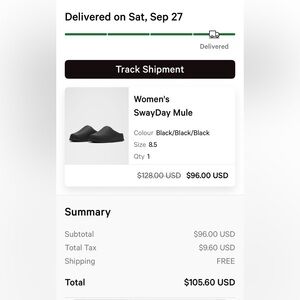 Lululemon Women's Black SwayDay Mule